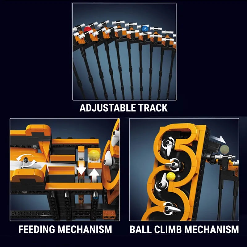 Motorised GBC Harp Track Marble Run 1508pcs-4