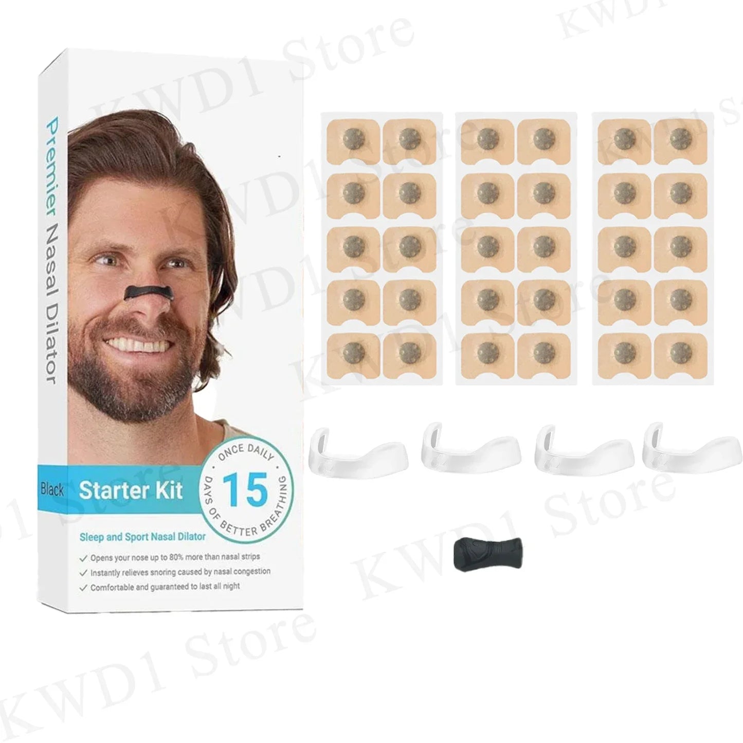 Skin Safe Nasal Strips,Intake Breathing Nasal Strip Starter Kit,Boost Oxygen,Reduce Snoring,Magnetic Nose Strips