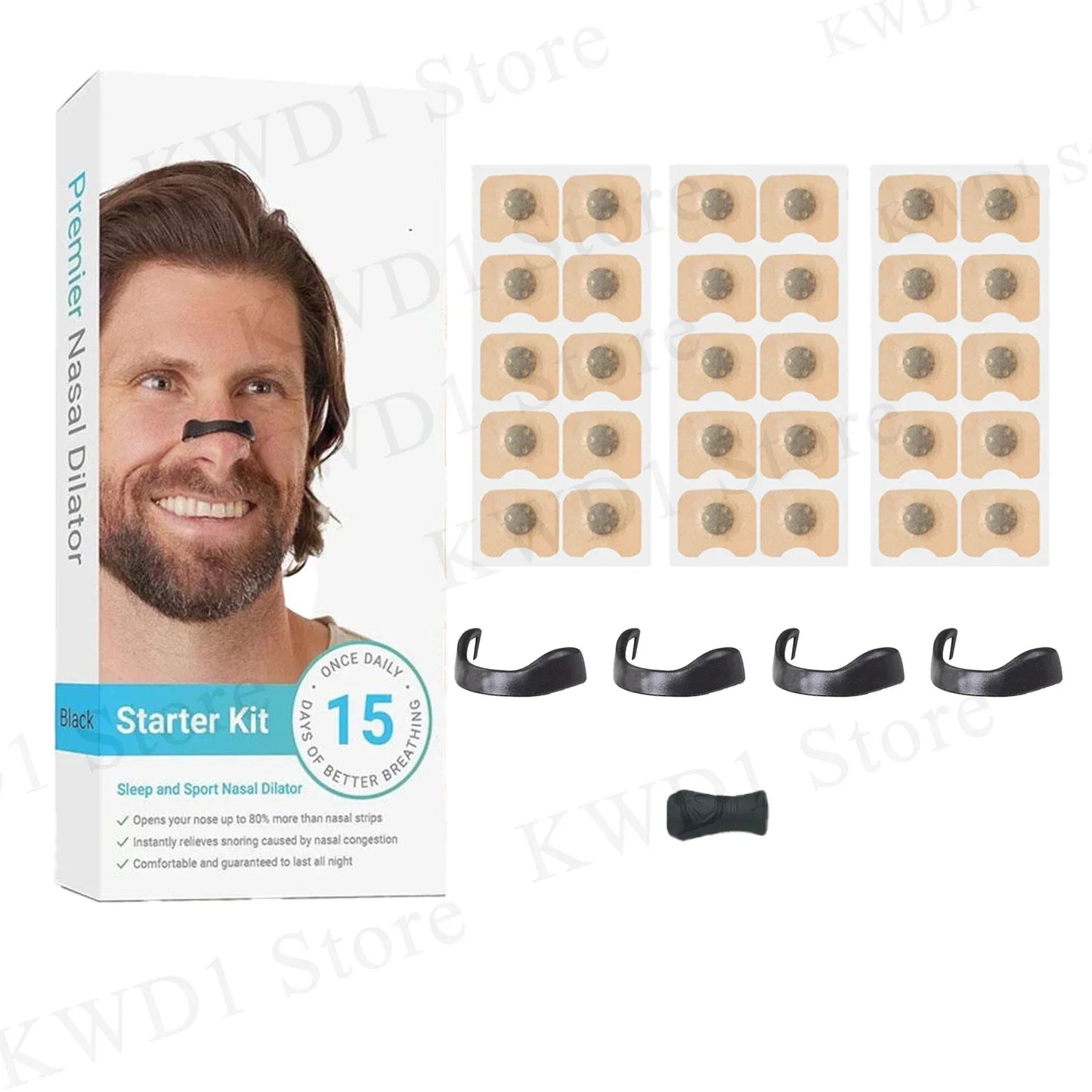 Skin Safe Nasal Strips,Intake Breathing Nasal Strip Starter Kit,Boost Oxygen,Reduce Snoring,Magnetic Nose Strips