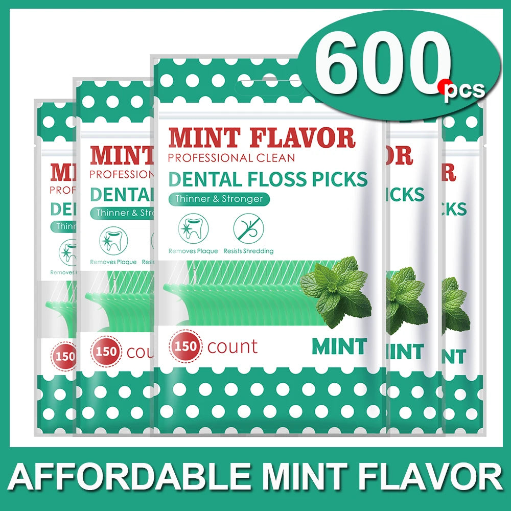Clearance_750/300/150/50pcs Bagged Mint Dental Floss - Freshen Breath, Clean Mouth - Always Available for Work and Outings, Make