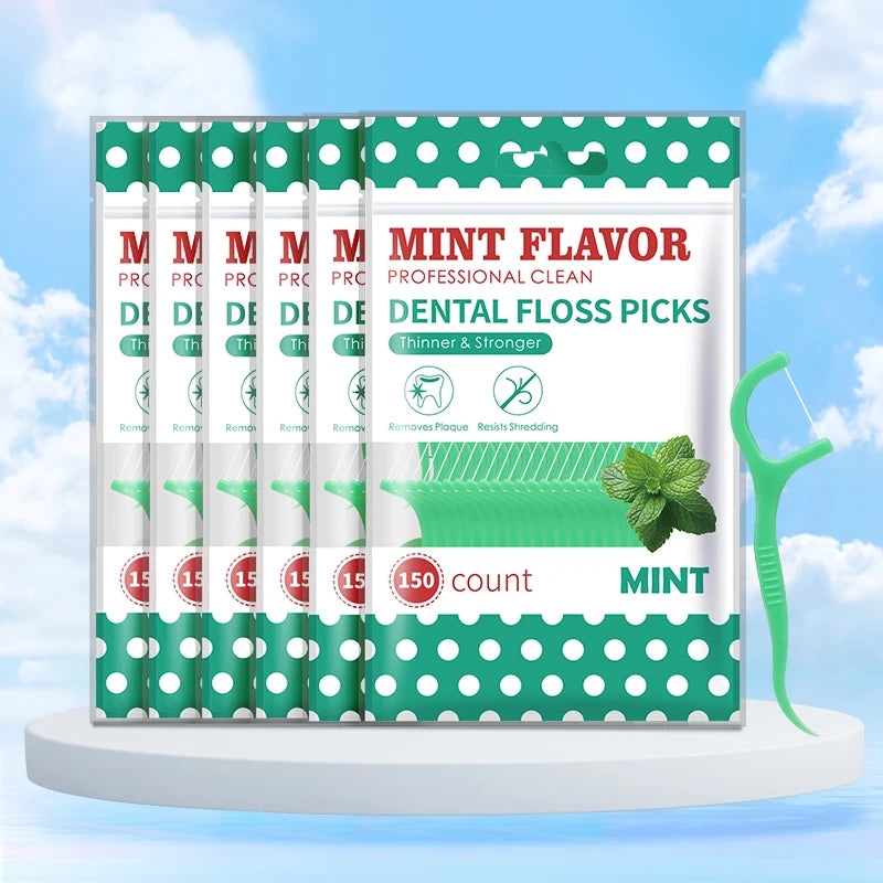 Clearance_750/300/150/50pcs Bagged Mint Dental Floss - Freshen Breath, Clean Mouth - Always Available for Work and Outings, Make