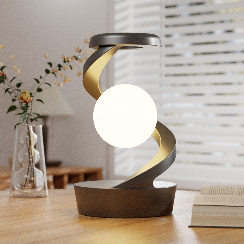 Rotating Moon Desk Lamp With Phone Wireless Charging-3