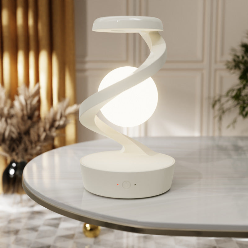 Rotating Moon Desk Lamp With Phone Wireless Charging-4