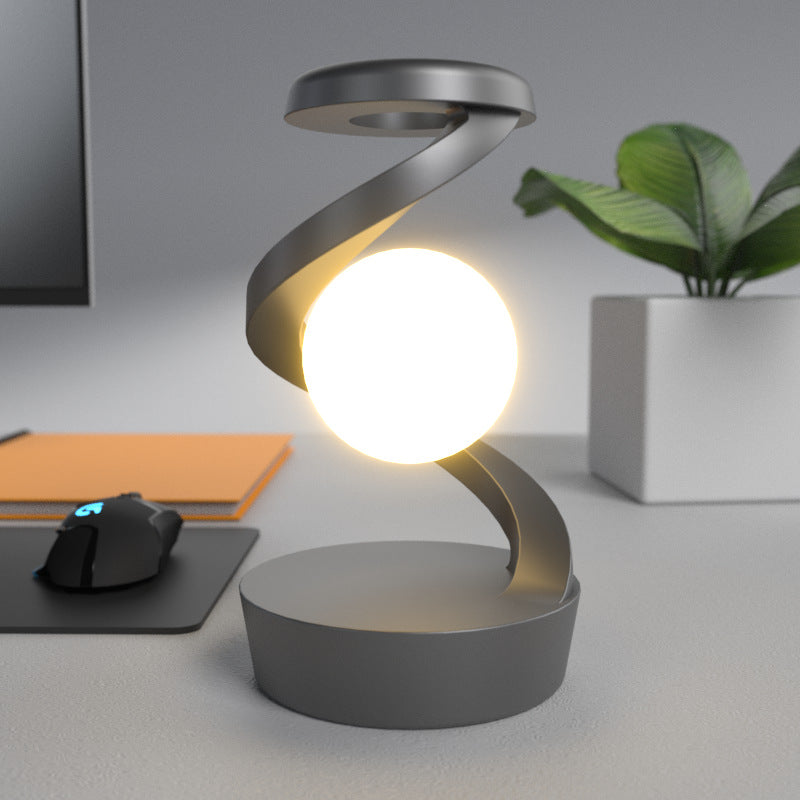 Rotating Moon Desk Lamp With Phone Wireless Charging-5