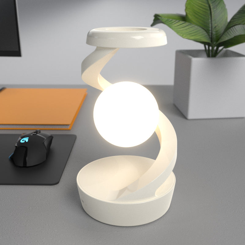 Rotating Moon Desk Lamp With Phone Wireless Charging-7