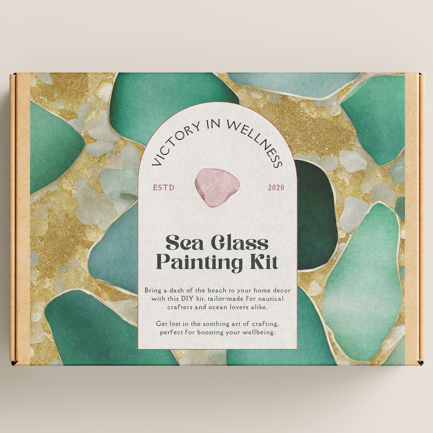 Sea Glass Craft Kit, Beach Decor, DIY, Coastal Decor, Nautical Crafts, Ocean Theme Crafts, Crafting for Wellbeing | by Victory In Wellness-0