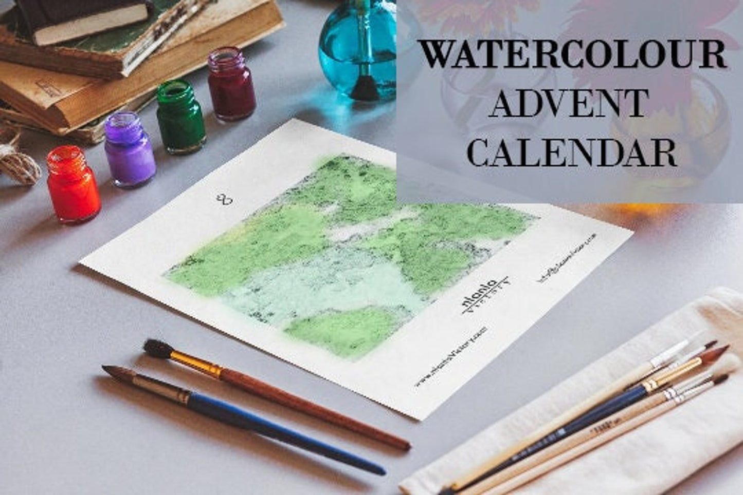 Watercolour Advent Calendar, Painting Advent Calendar, Painting Kit, Christmas Countdown-0